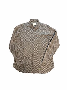 Men's Patterned Long-Sleeve Button-Down Shirt - Brown by John Varvatos